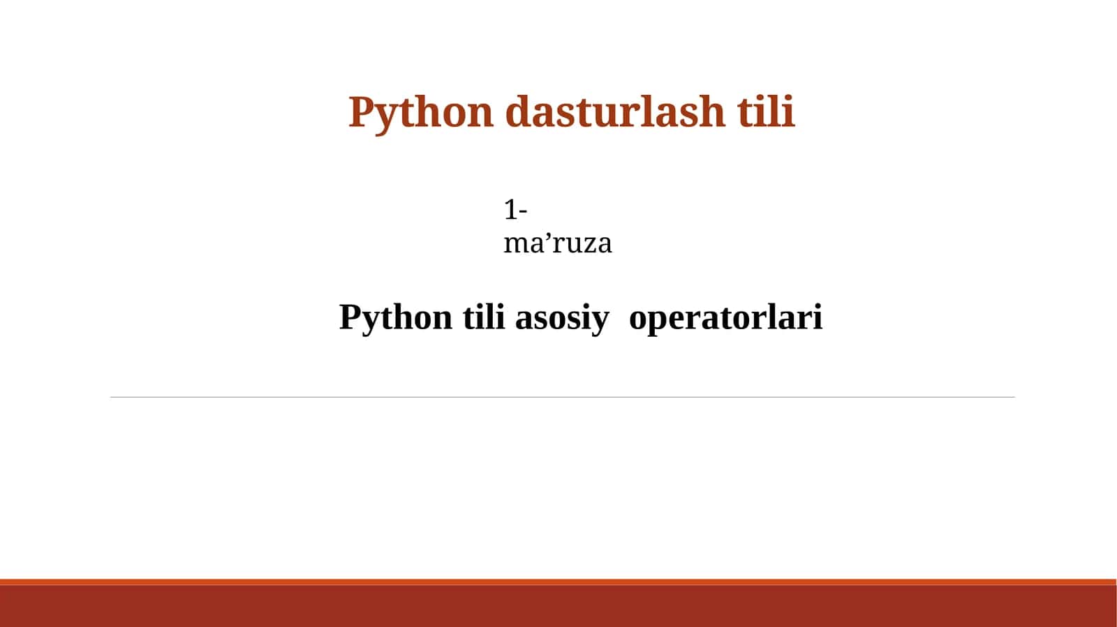 Pythondasturlashtili 1