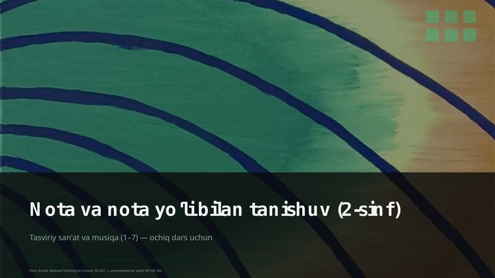 Nota va nota yo'li bilan tanishuv (2-sinf) 1