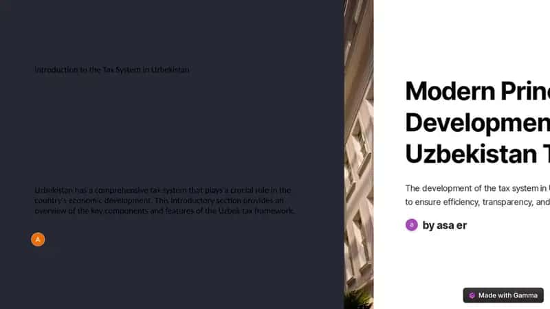 Introduction to the Tax System in Uzbekistan 1