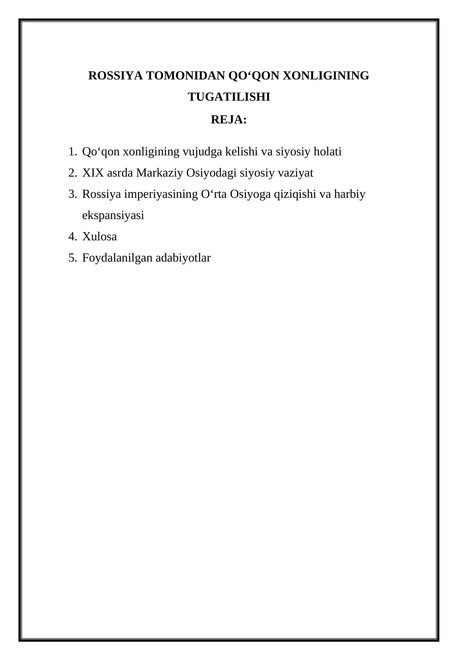 Qo‘qon Xonligi Tarixi 1