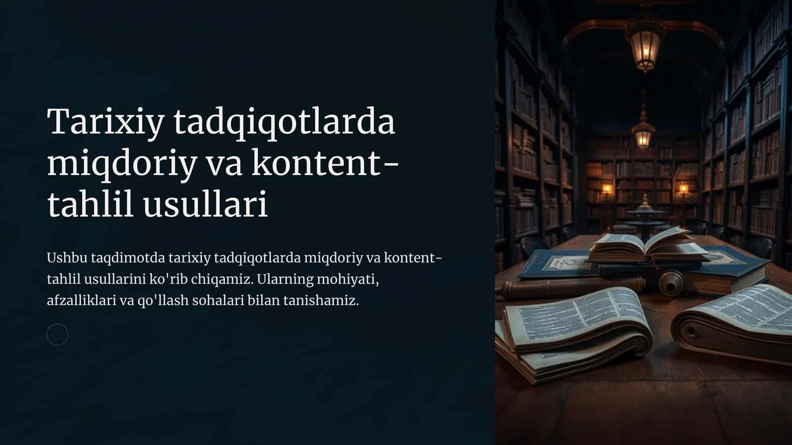 Miqdoriy va kontent-tahlil tarixiy tadqiqotlarda 1