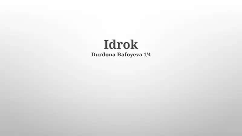 Idrok 1