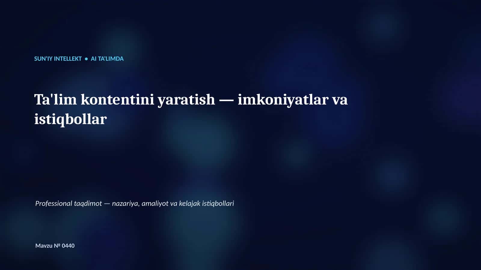 Ta'limda AI 1