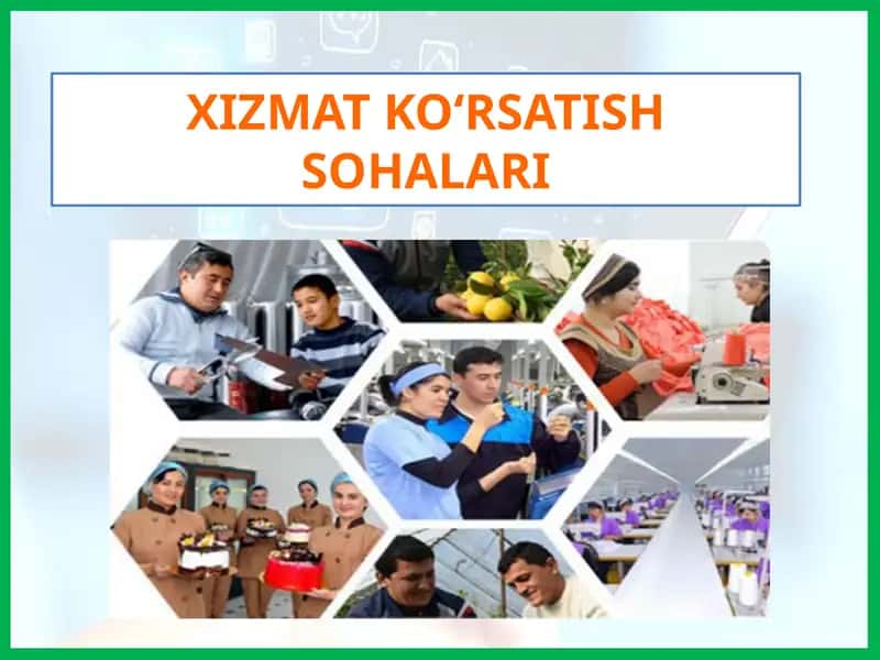 XIZMAT KO‘RSATISH SOHALARI 1