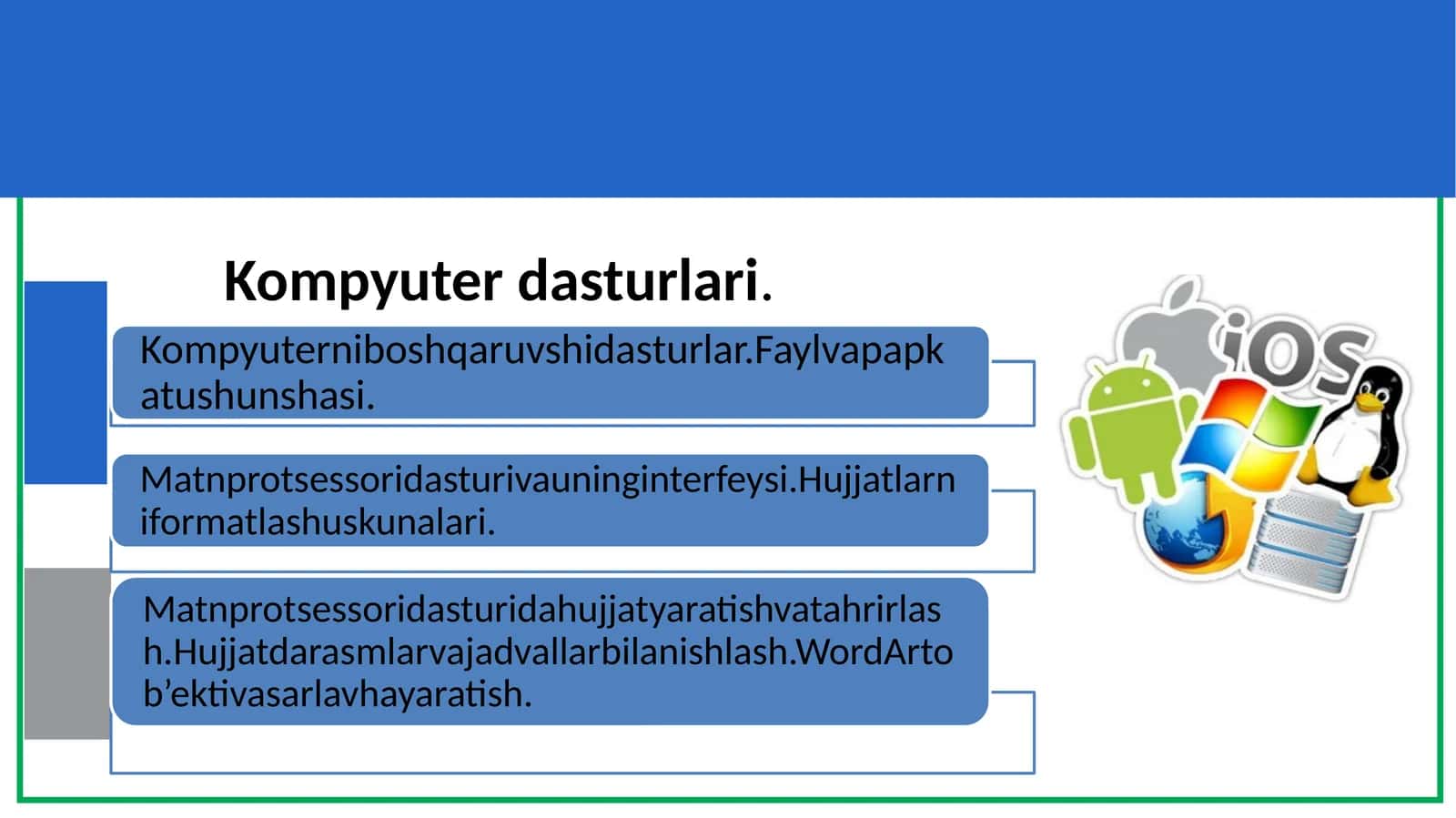 Kompyuter dasturlari 1