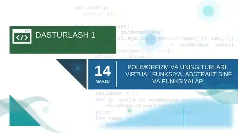 DASTURLASH 1 1