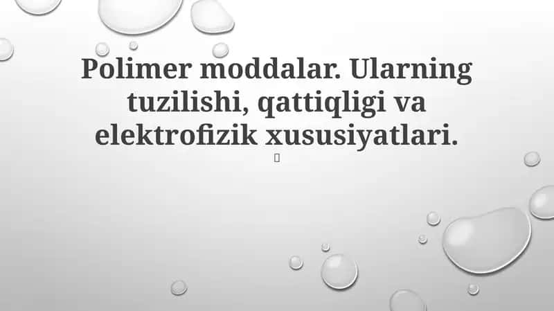 Polimer moddalar 1