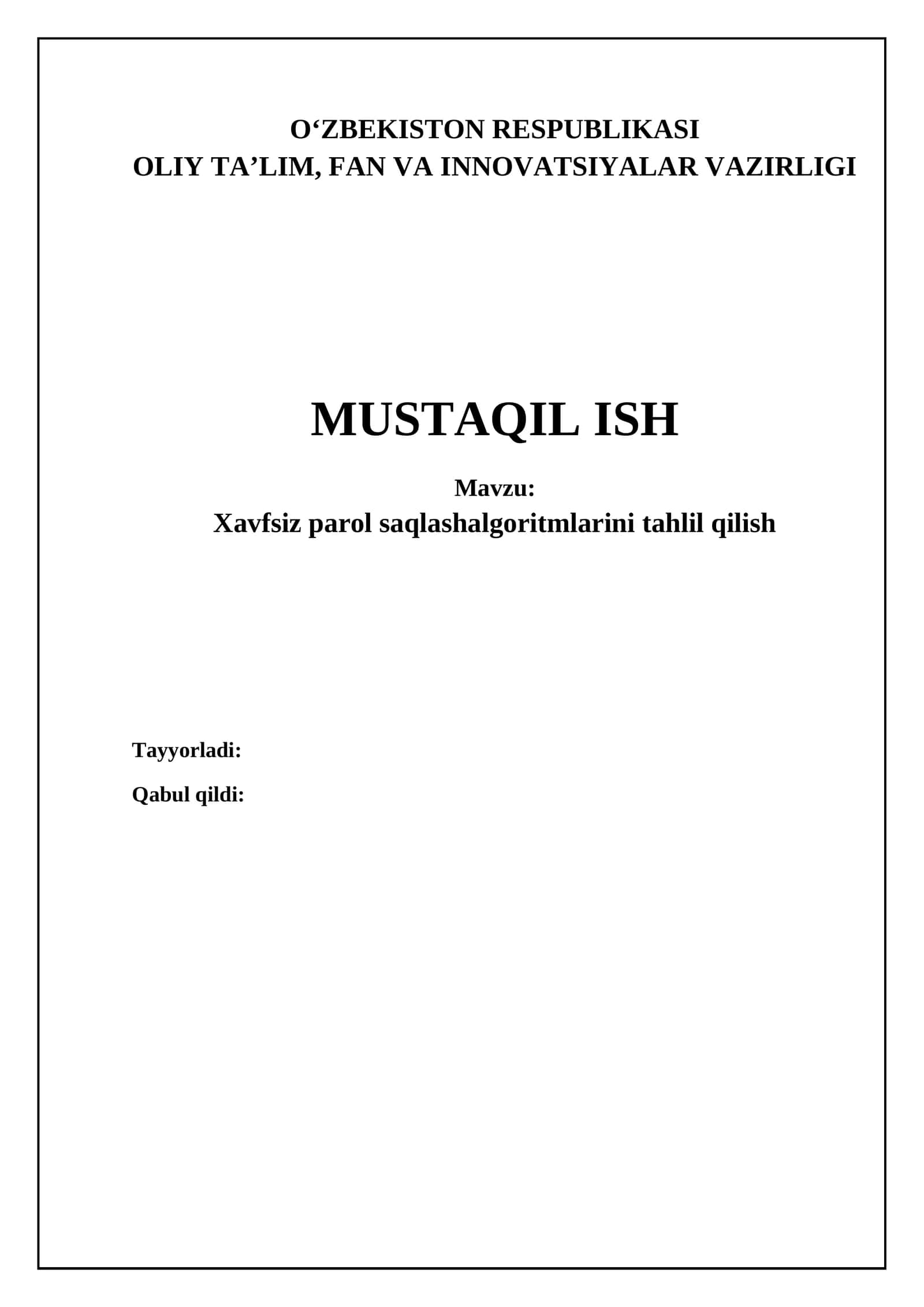 Parollarni xavfsiz saqlash algoritmlarining asosiy turlari 1