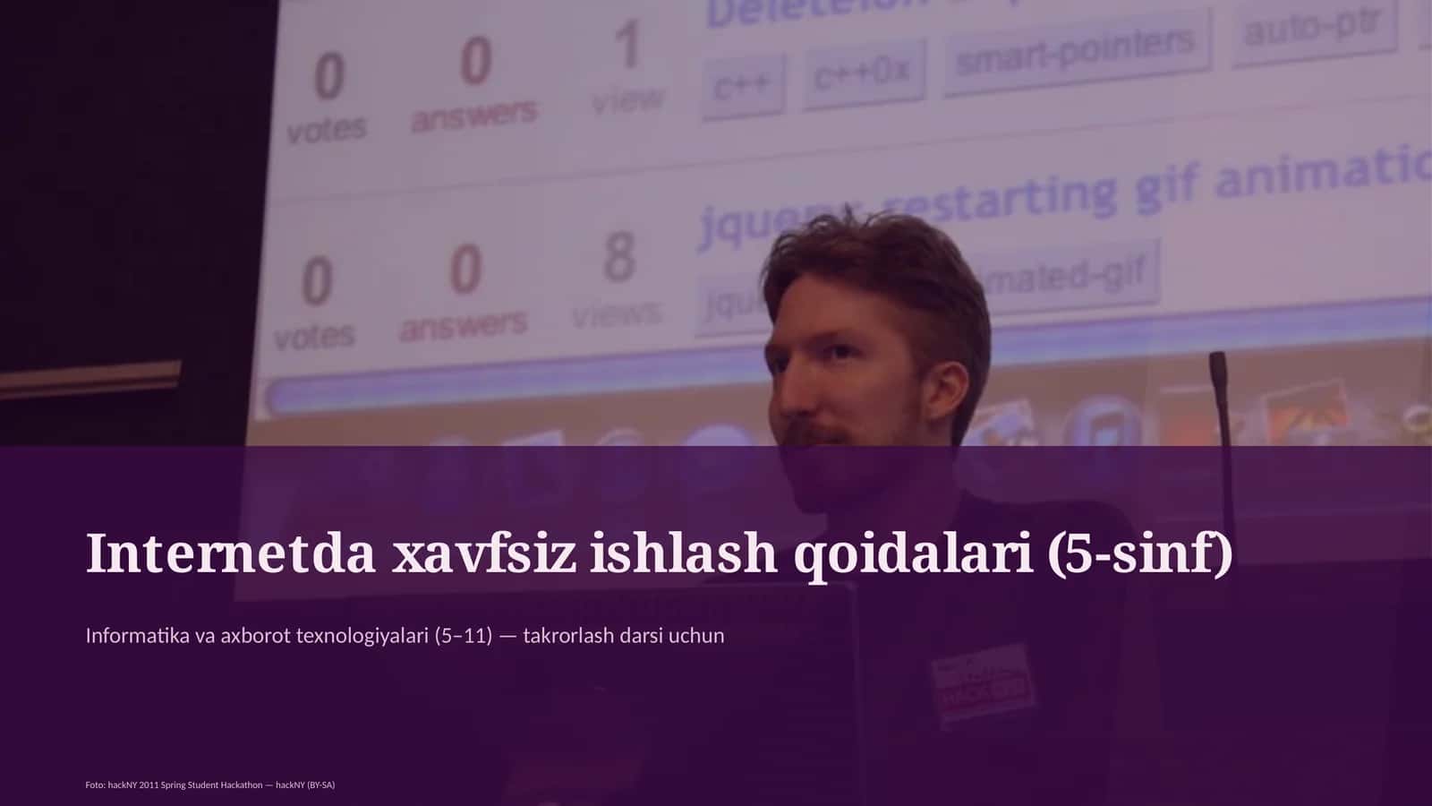 Internetda xavfsiz ishlash qoidalari (5-sinf) 1
