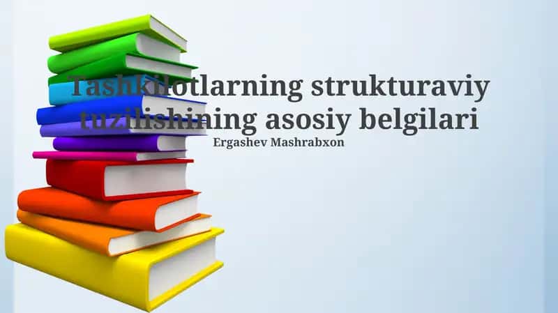 Tashkiliy tuzilmaning mohiyati va turlari 1