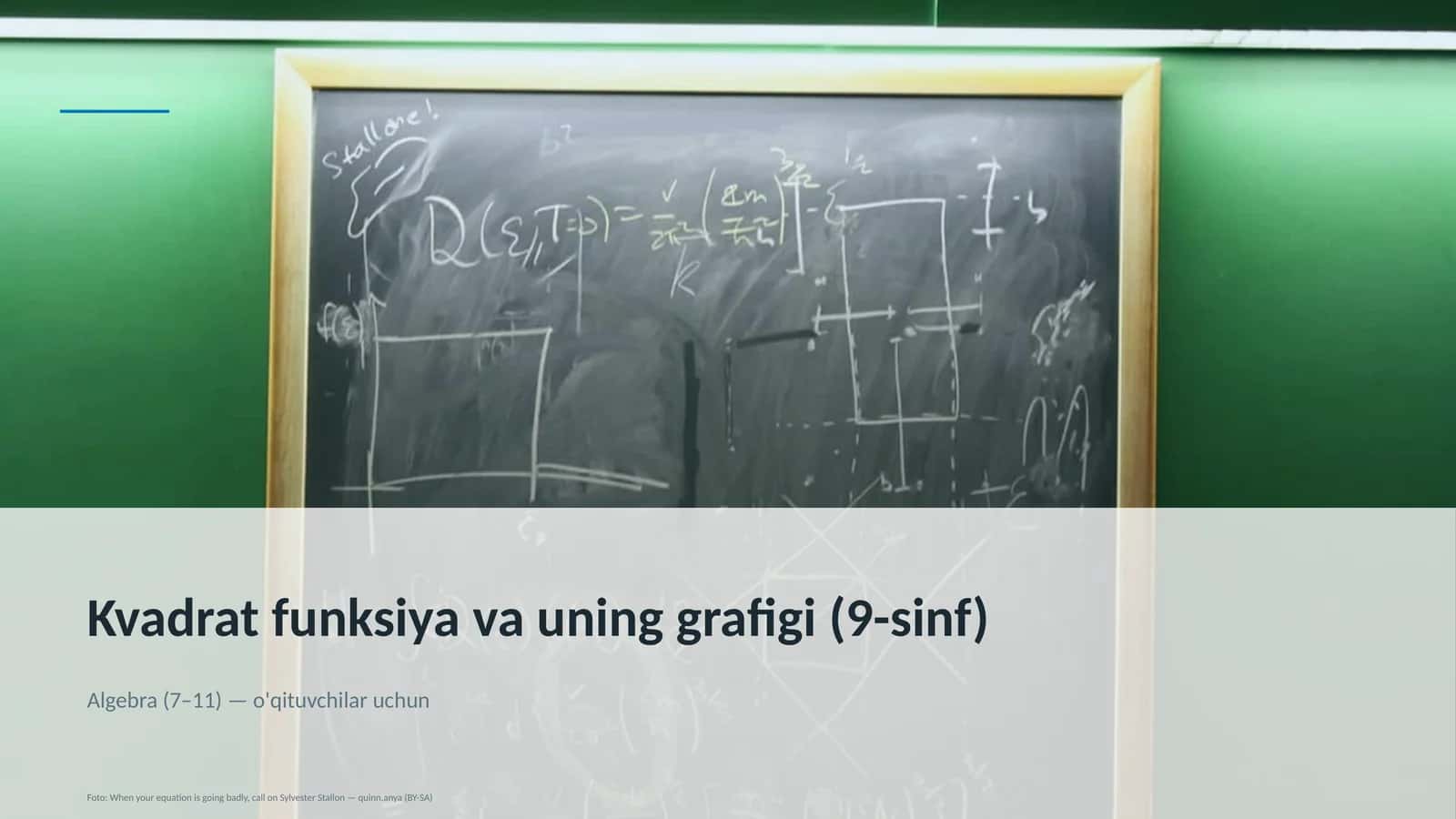 Kvadrat funksiya va uning grafigi (9-sinf) 1