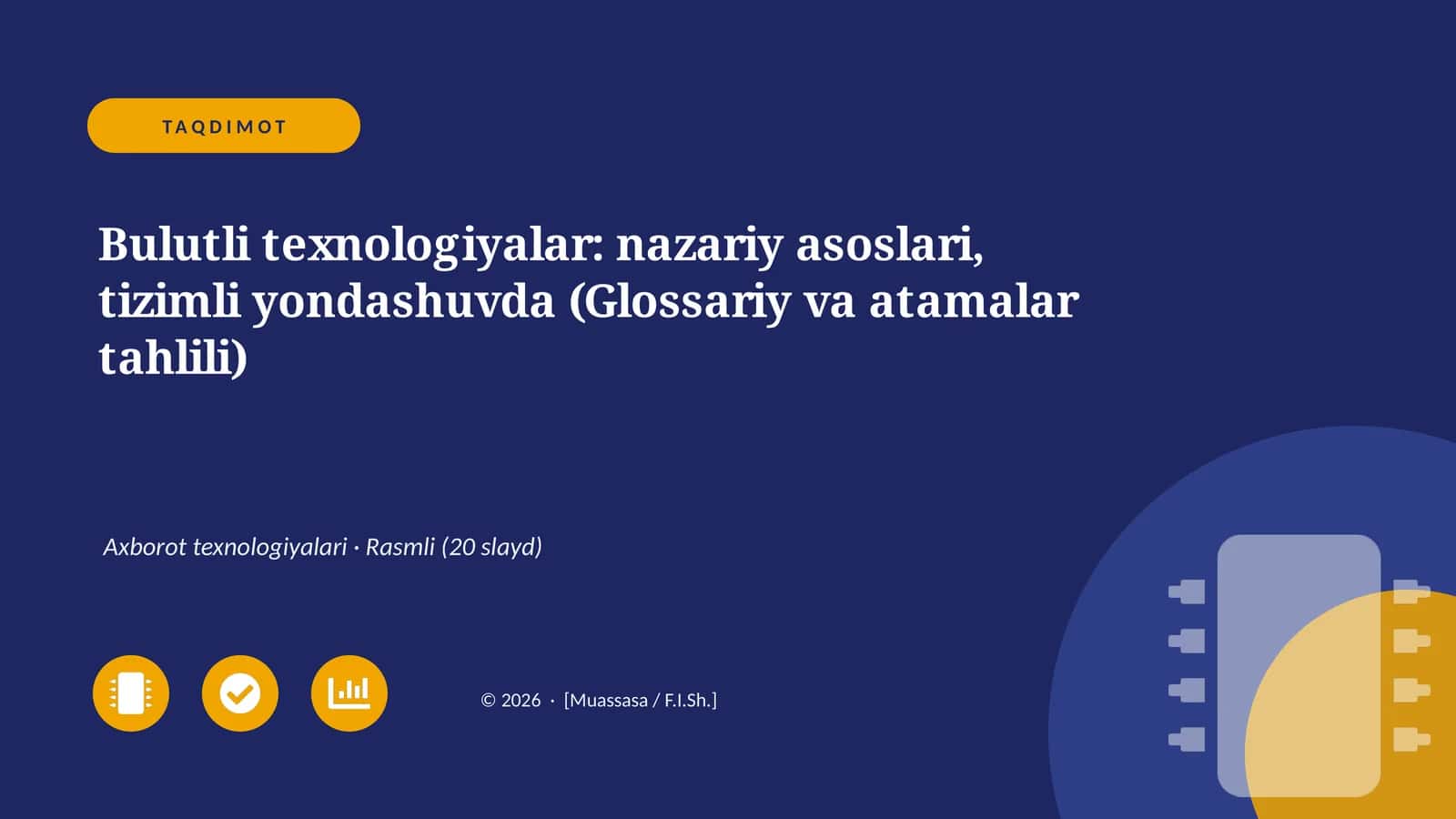 Bulutli texnologiyalar: nazariy asoslari, tizimli yondashuvda (Glossariy va atamalar tahlili) 1