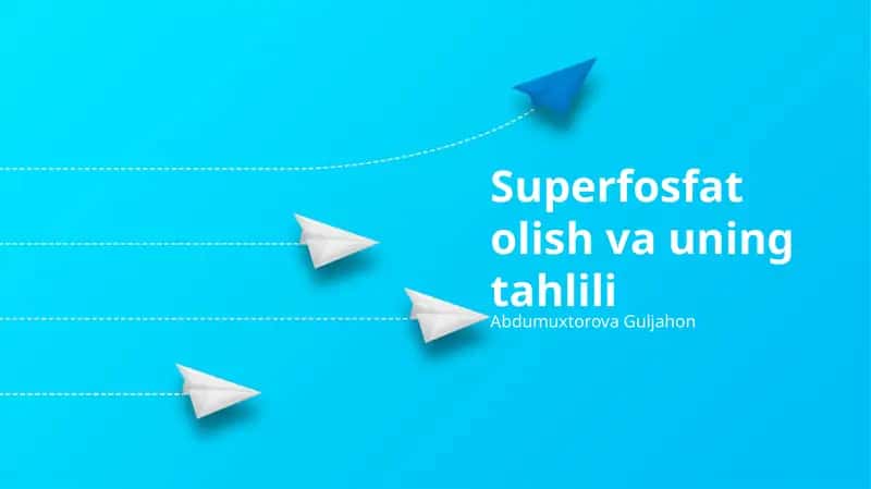 Superfosfat olish va uning tahlili 1