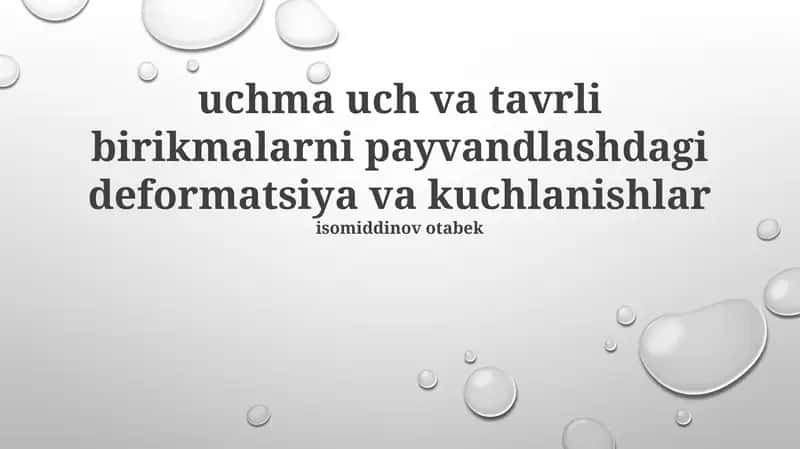Deformatsiya va Kuchlanishni Tahlil qilish Metodlari 1