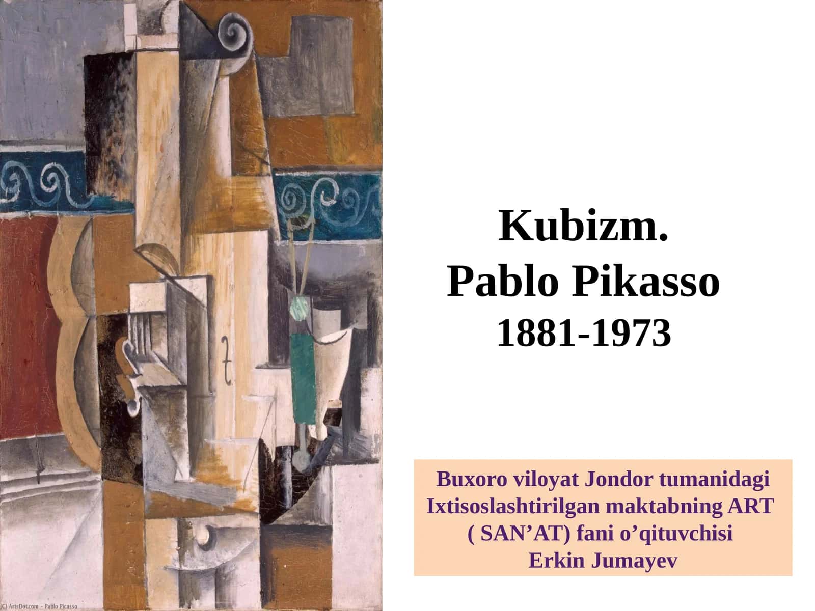 Kubizm.PabloPikasso1881-1973 1
