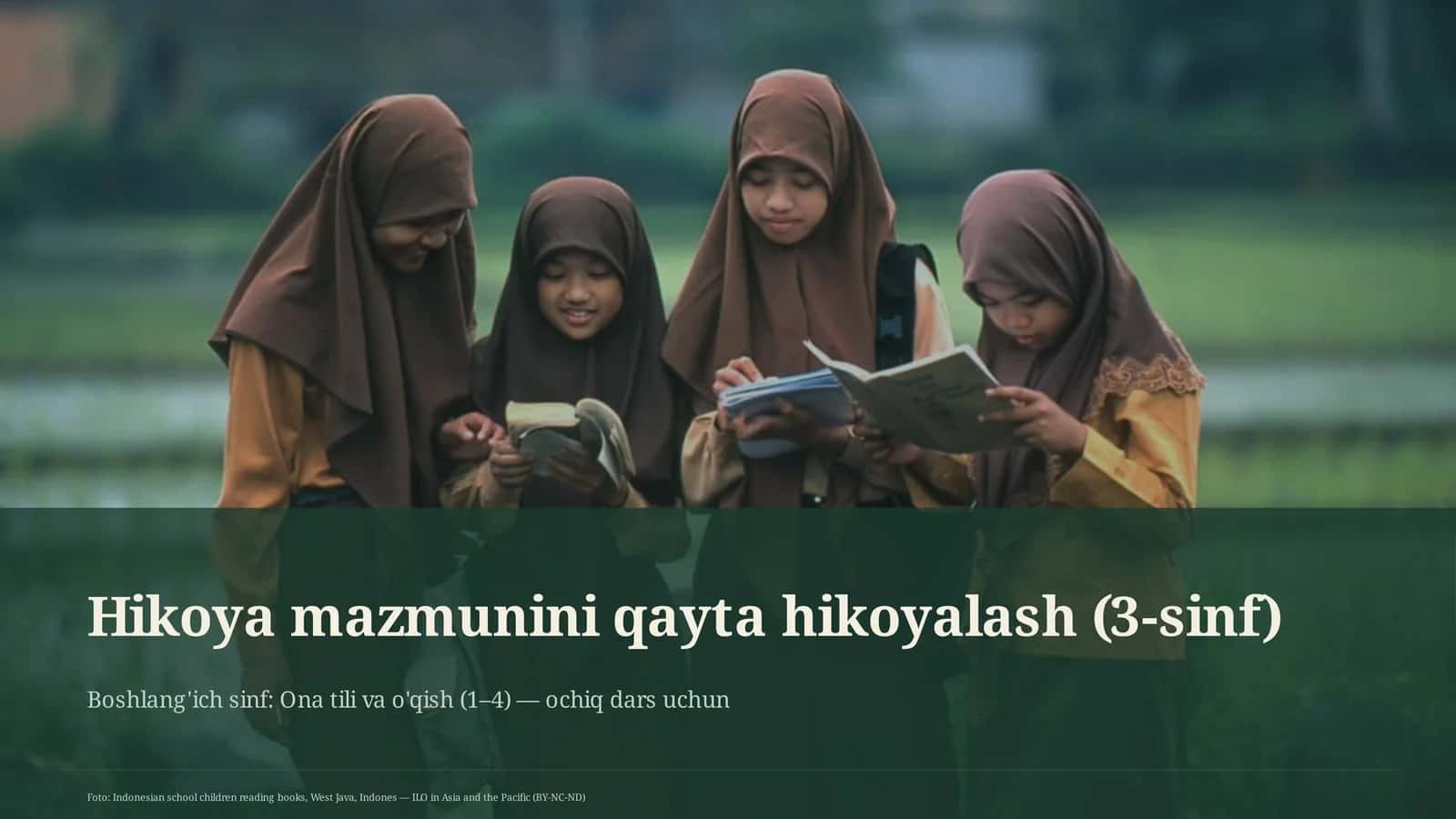 Hikoya mazmunini qayta hikoyalash (3-sinf) 1