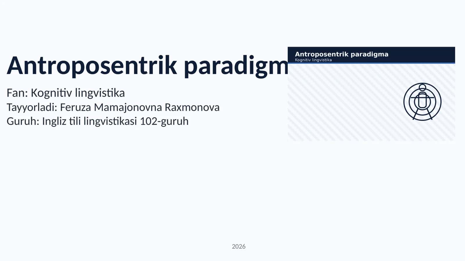Antroposentrik paradigma 1