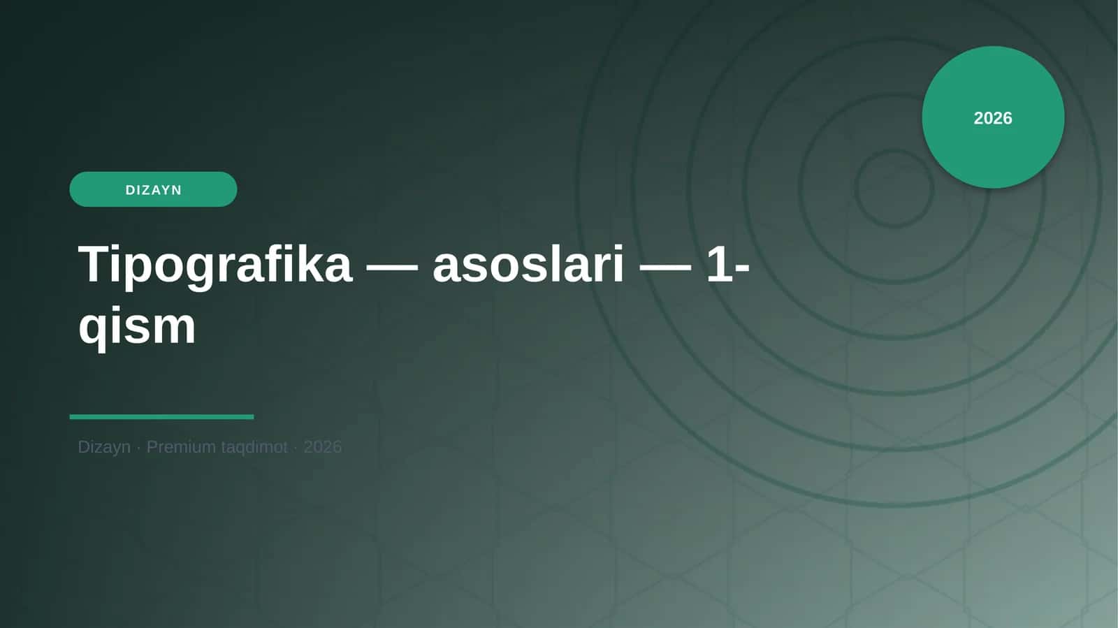 Tipografika — asoslari — 1-qism 1