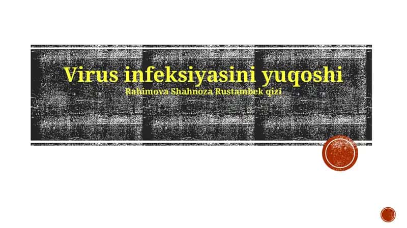Virus infeksiyasi 1
