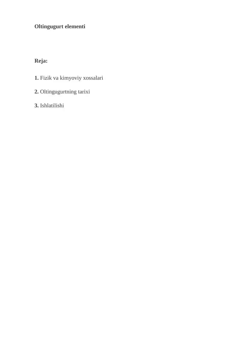 Oltingugurt elementi 1