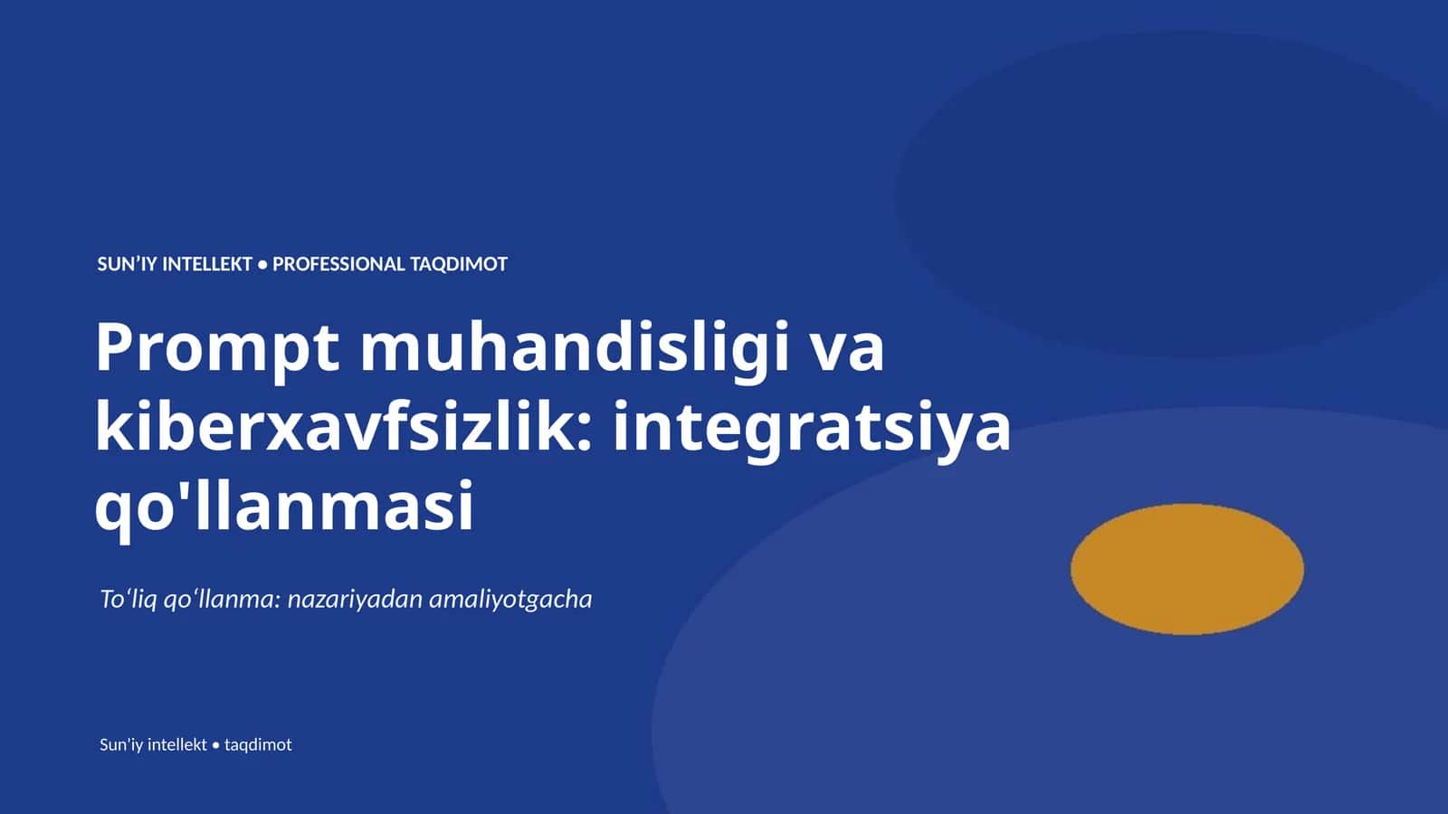 Sun'iy intellekt • taqdimot 1