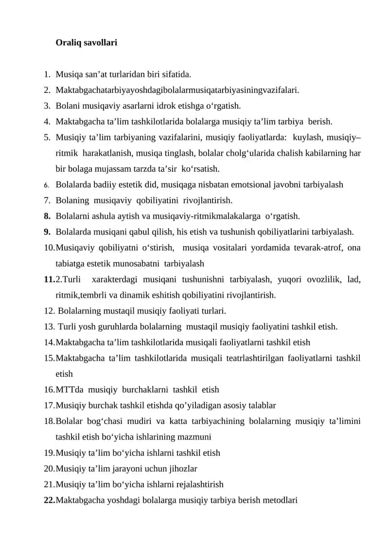 Oraliq savollari 1