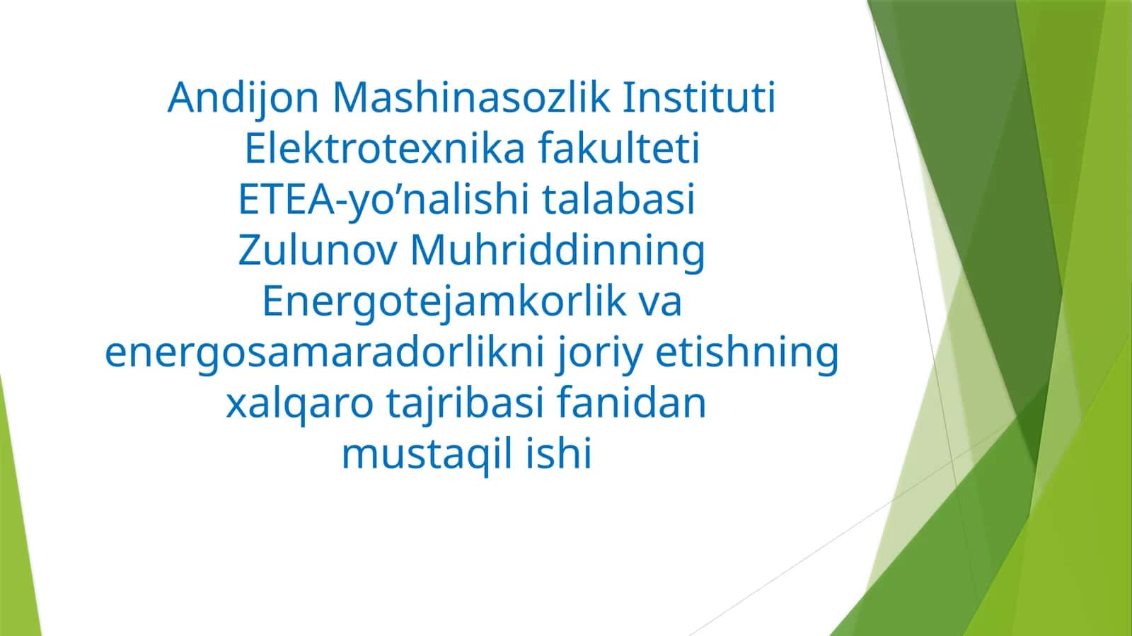 SANOAT KORXONALARMA’MURIYBINOLARIDA ENERGIYADAN OQILONA FOYDALANISH 1