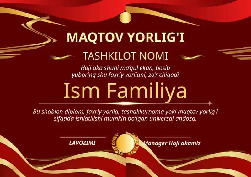 MAQTOV YORLIG'I 1