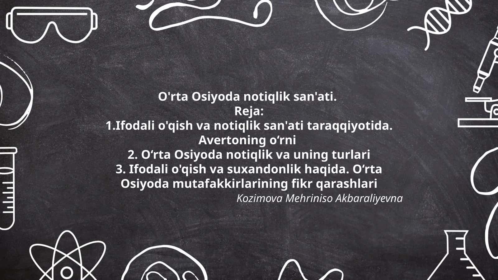 O'rta Osiyoda notiqlik san'ati 1