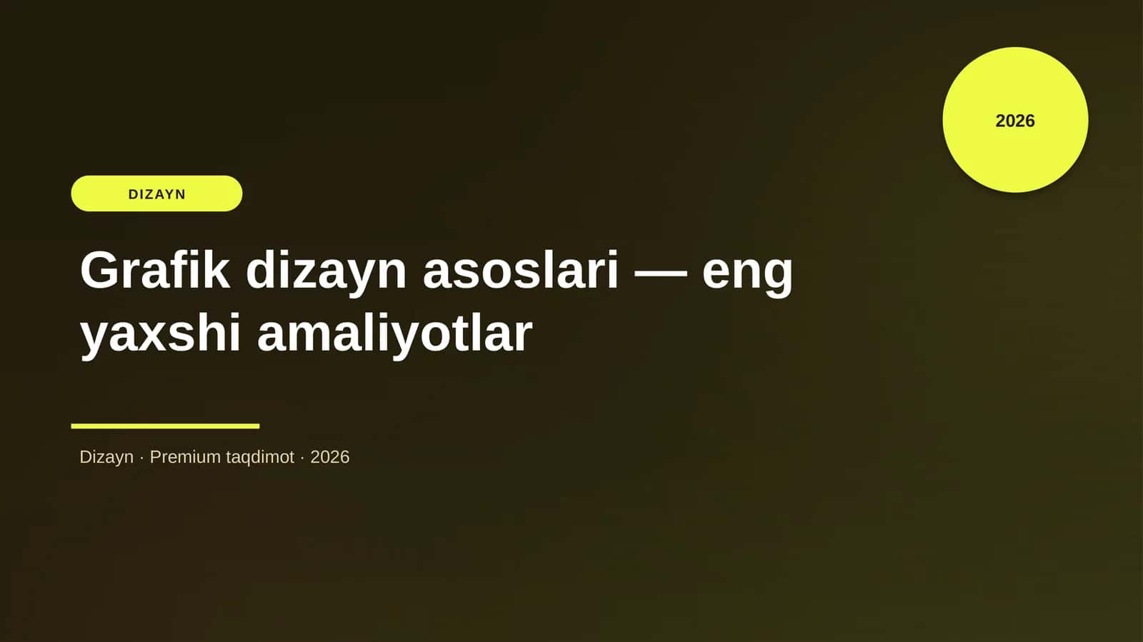 Grafik dizayn asoslari — eng yaxshi amaliyotlar 1