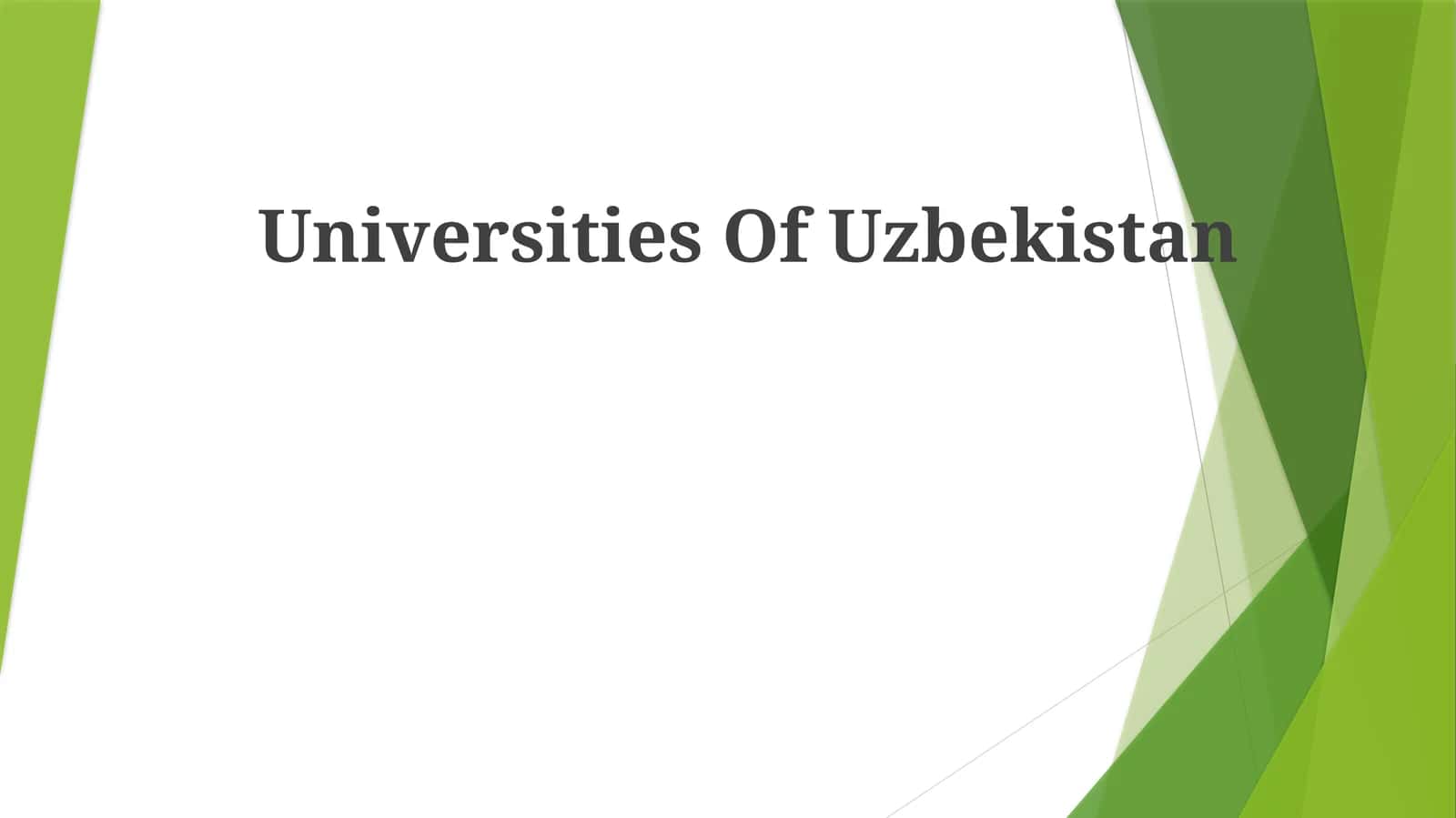 Universities Of Uzbekistan 1