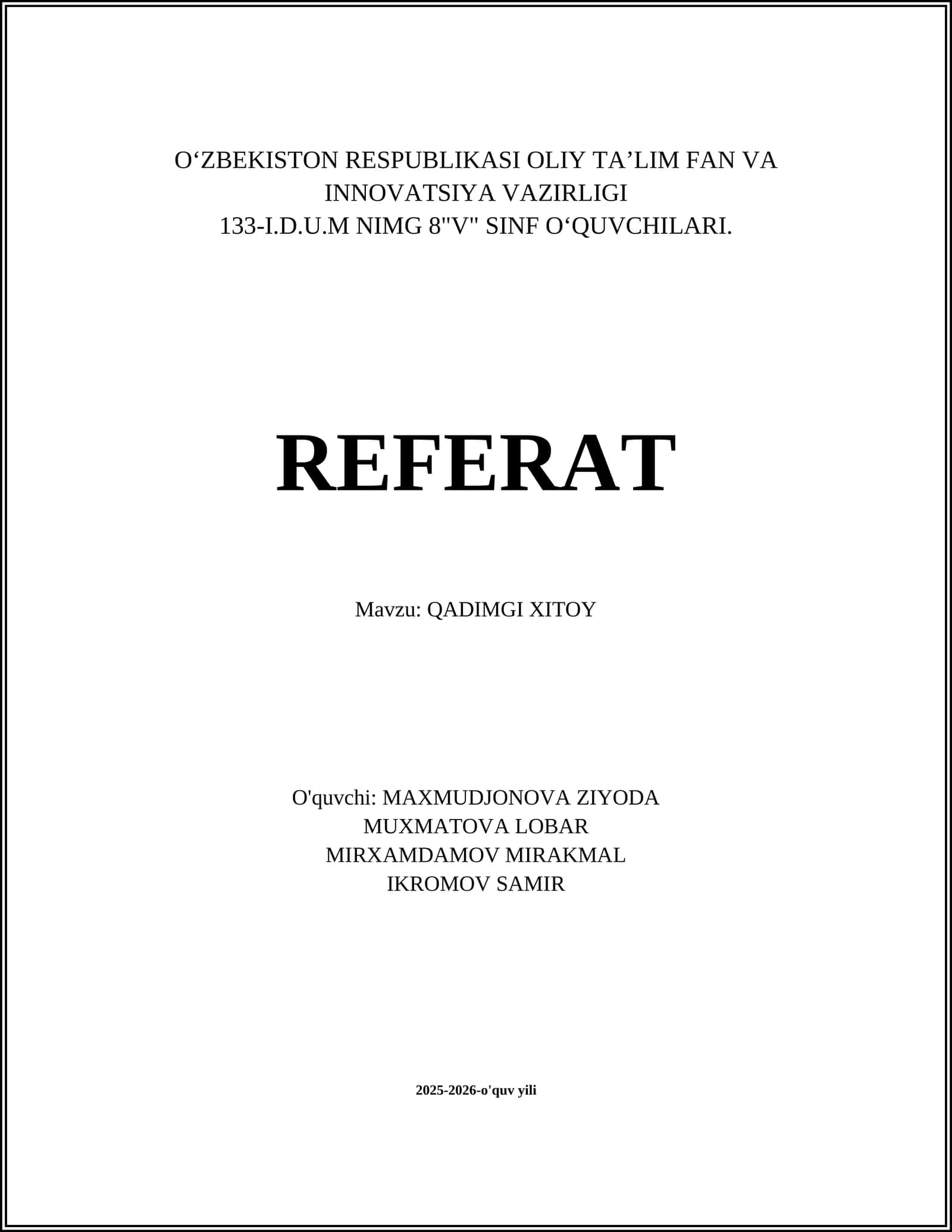 Qadimgi Xitoy 1