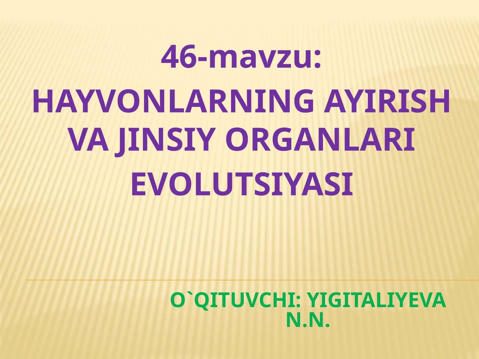 HAYVONLARNINGAYIRISHVAJINSIYORGANLARI EVOLUTSIYASI 1