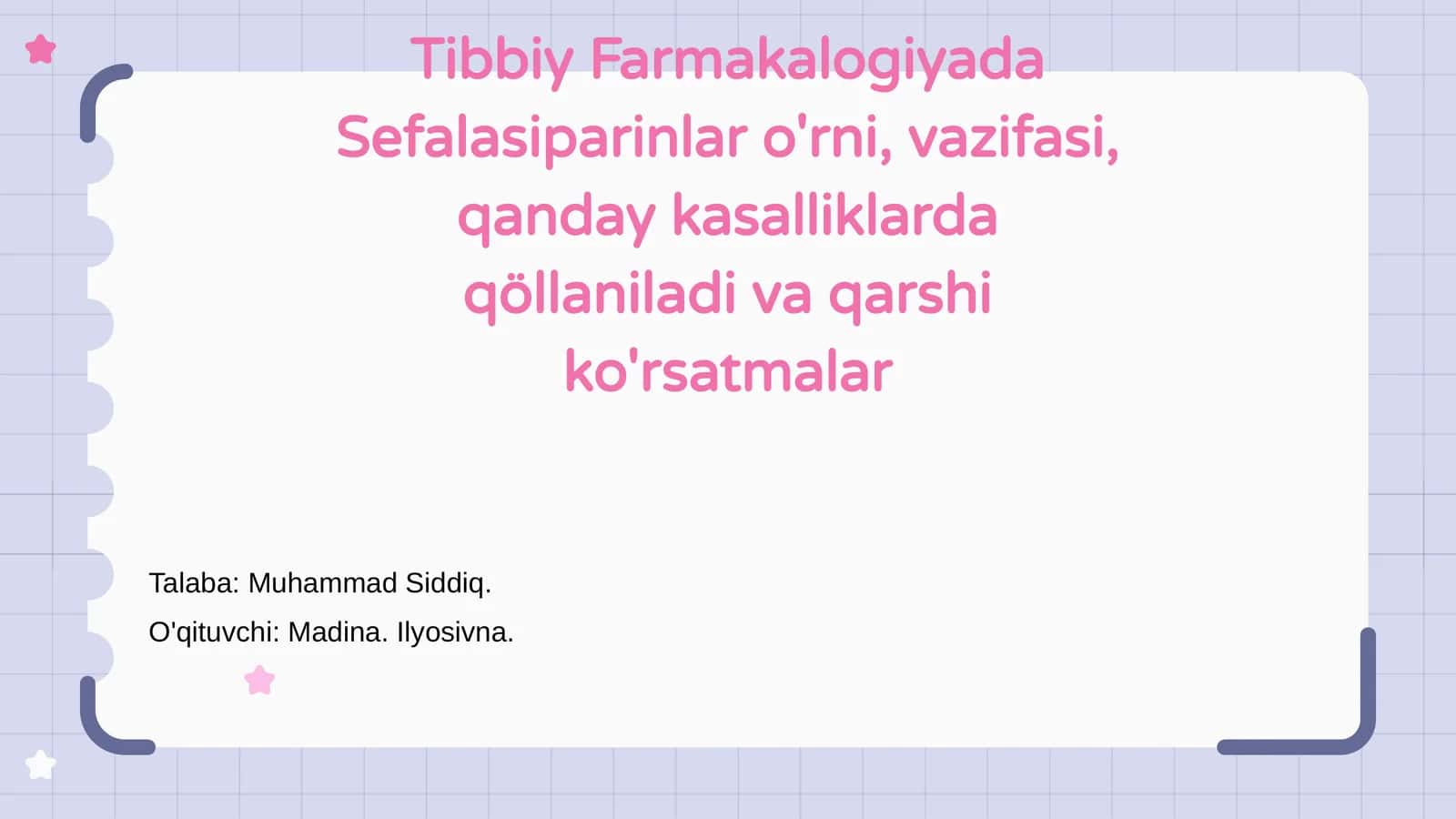 Tibbiy Farmakalogiyada Sefalasiparinlar 1