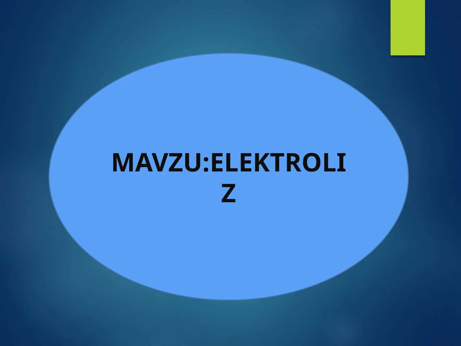 Elektroliz 1