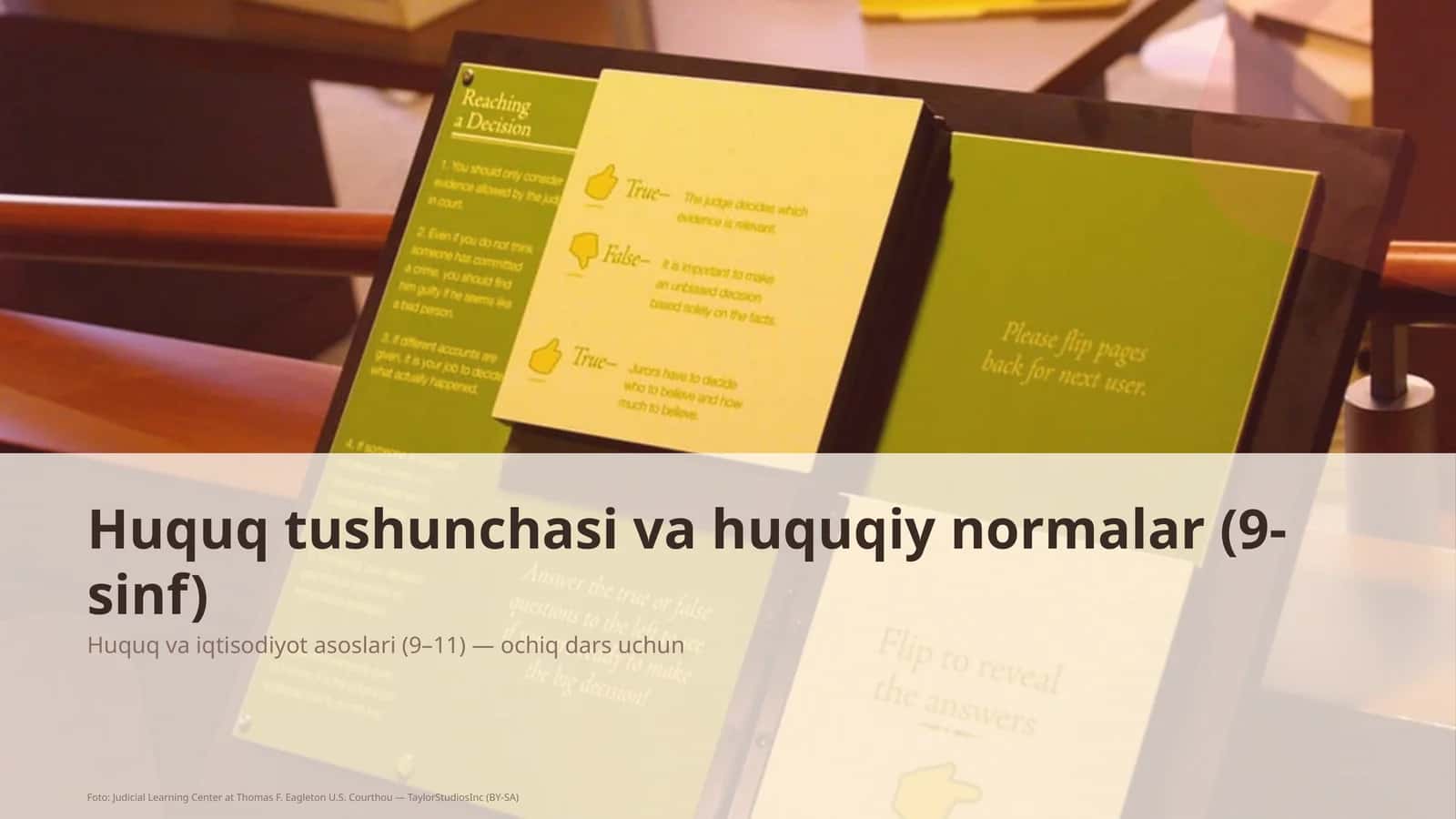 Huquq tushunchasi va huquqiy normalar (9-sinf) 1