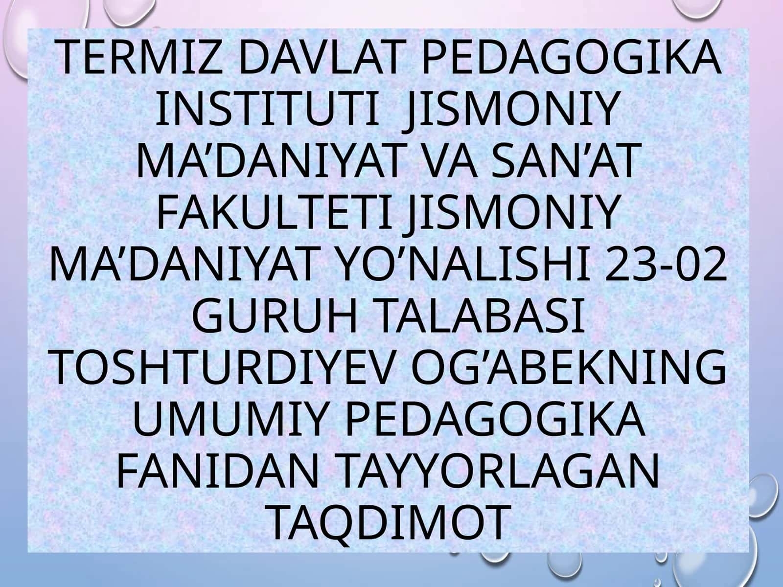 pedagogiKtexnikahaqida 1