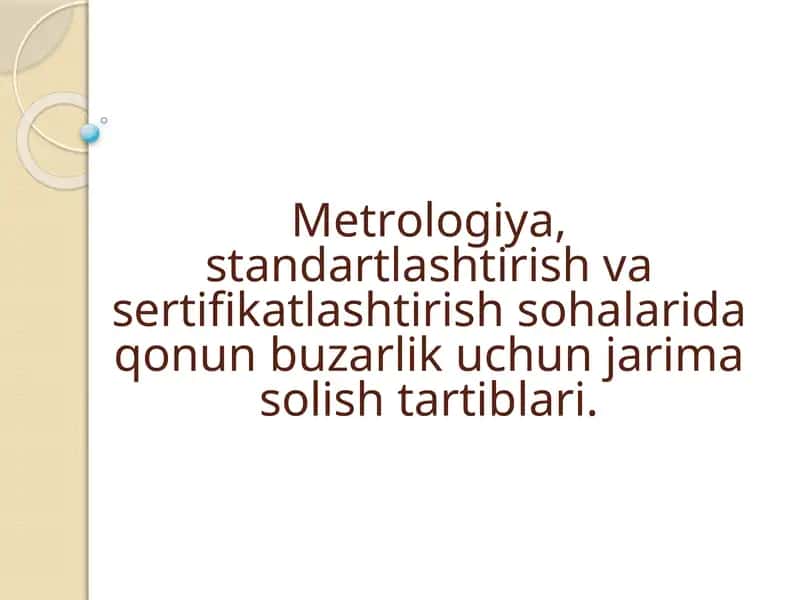 Aloqa xizmatlarining sifati va davlat standartlarini buzish 1