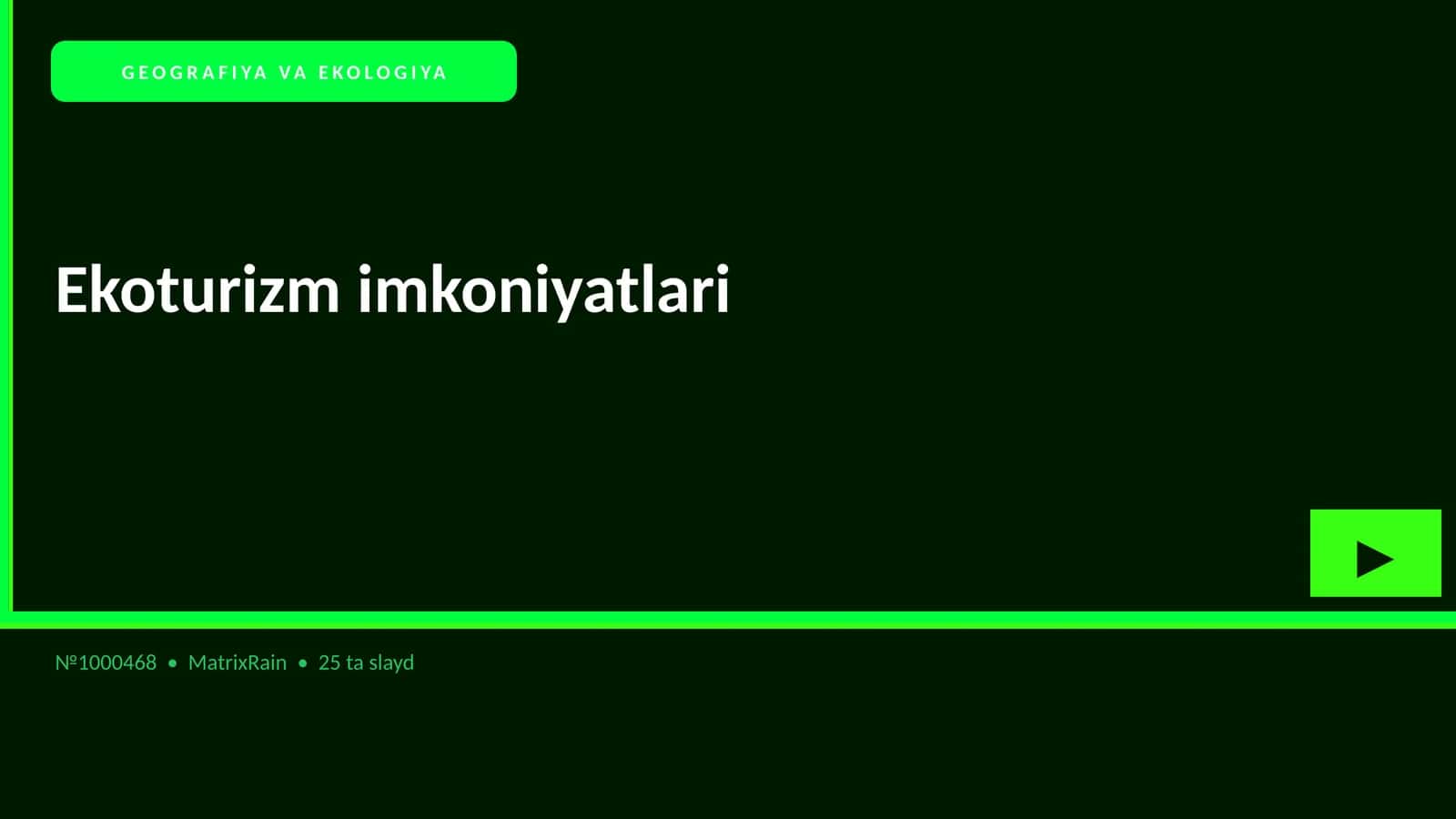 Ekoturizm imkoniyatlari 1