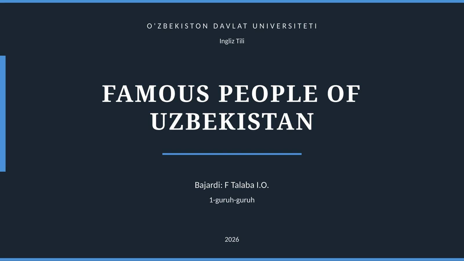 FAMOUS PEOPLE OF UZBEKISTAN 1