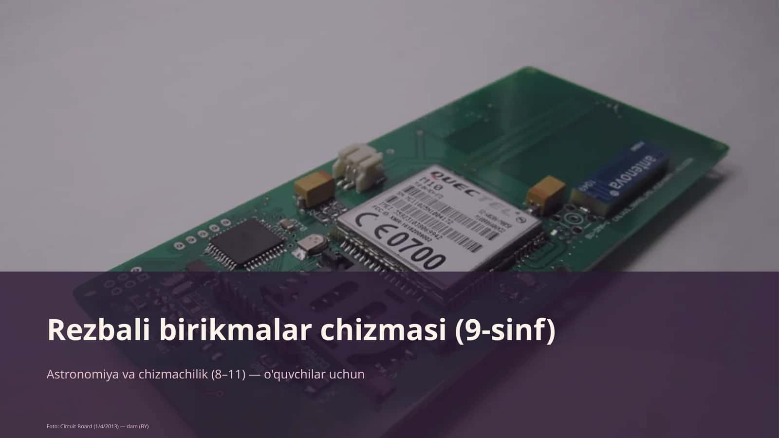 Rezbali birikmalar chizmasi (9-sinf) 1