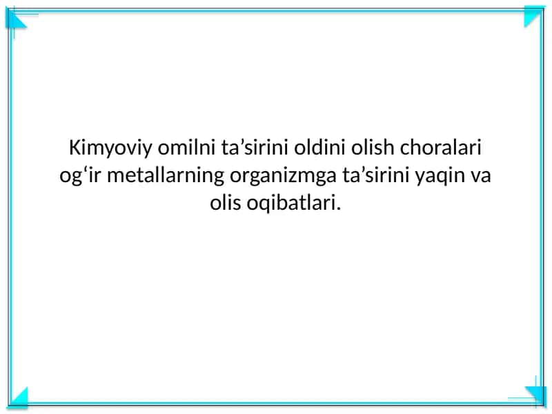 Kimyoviy omil 1