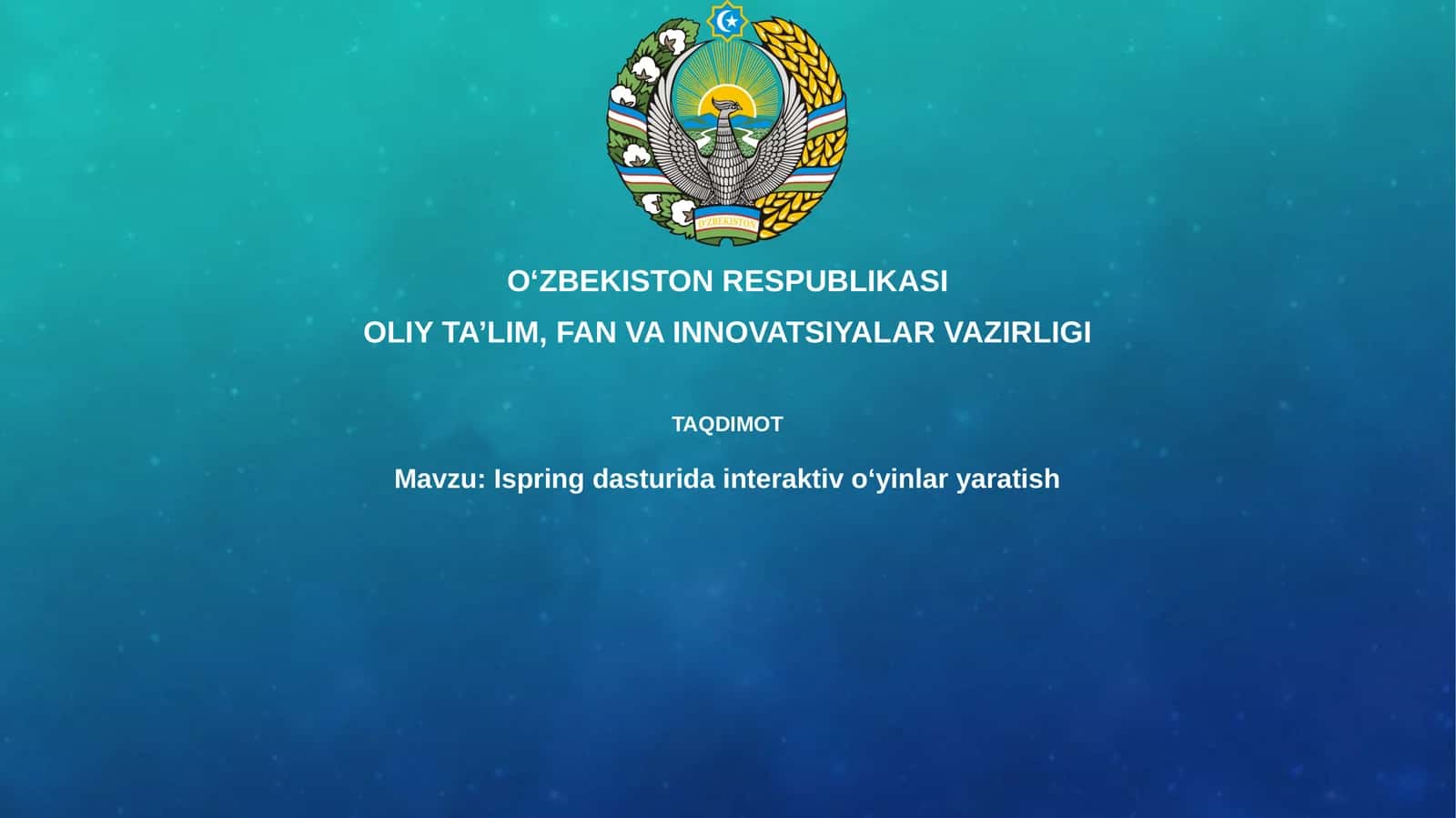 Ispring dasturida interaktiv o‘yinlar yaratish 1