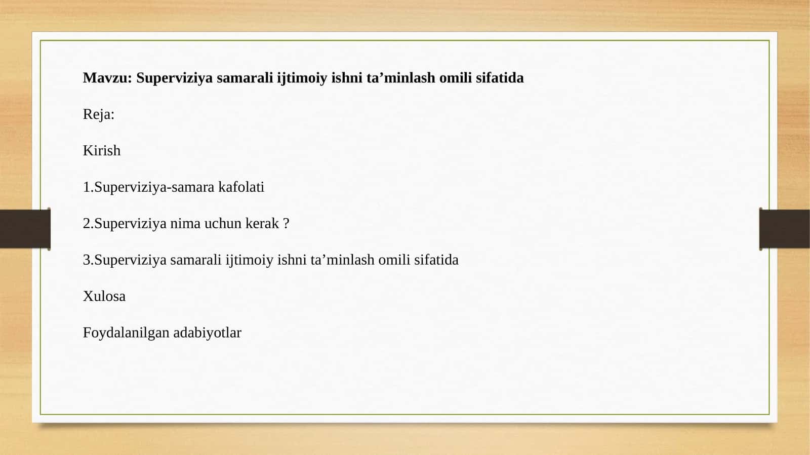 Superviziya samarali ijtimoiy ishni ta’minlash omili sifatida 1