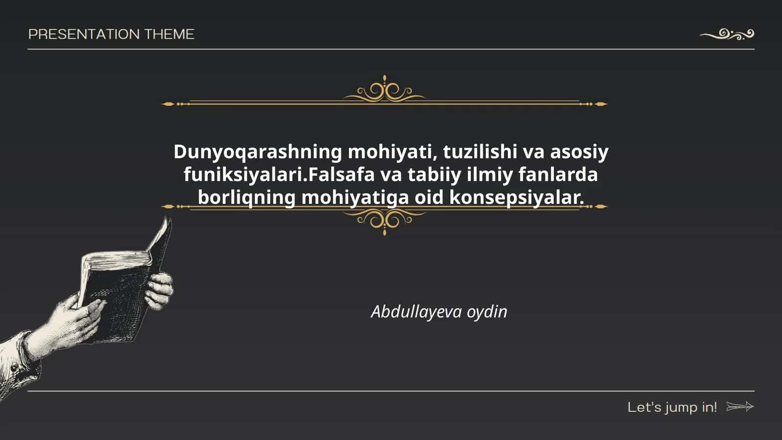 Dunyoqarashning mohiyati 1