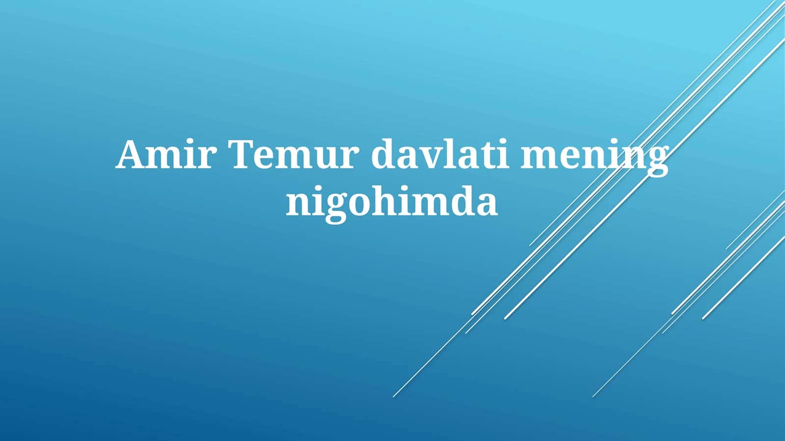 Amir Temur davlati 1