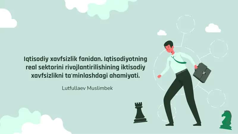 Iqtisodiy xavfsizlik va real sektor 1