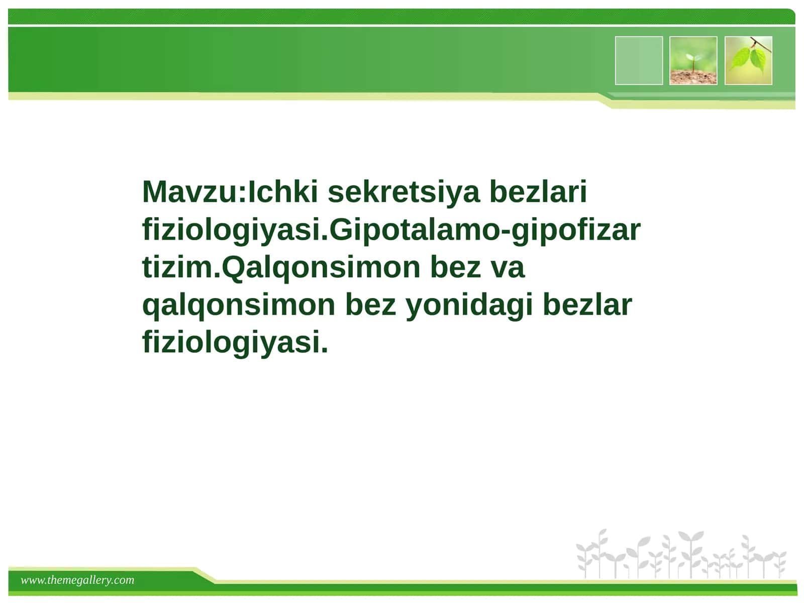 Ichki sekretsiya bezlari fiziologiyasi 1