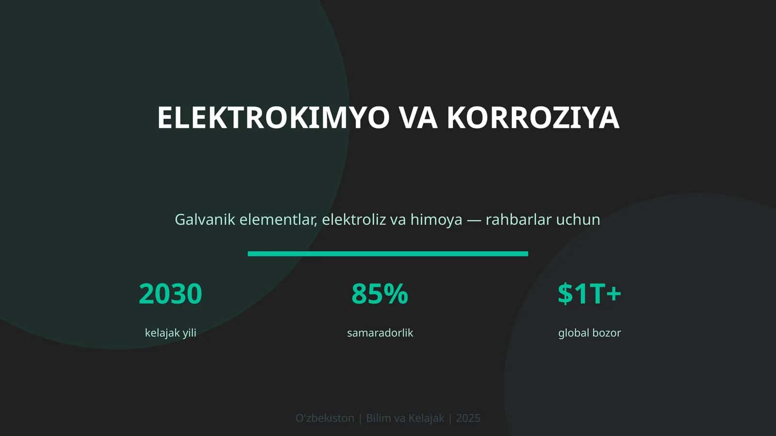 Elektrokimyo va korroziya 1
