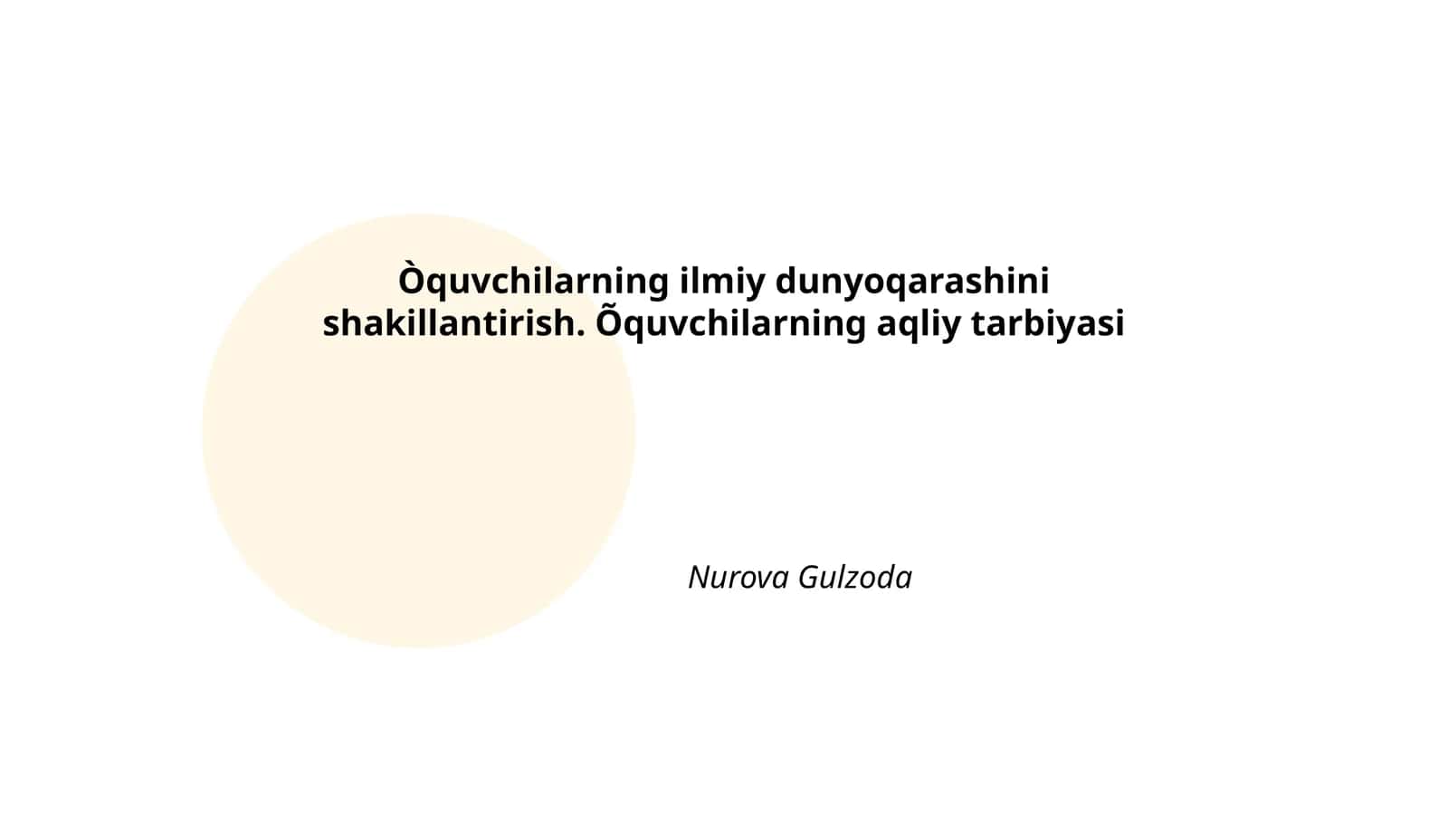 Ilmiy dunyoqarashning mohiyati 1